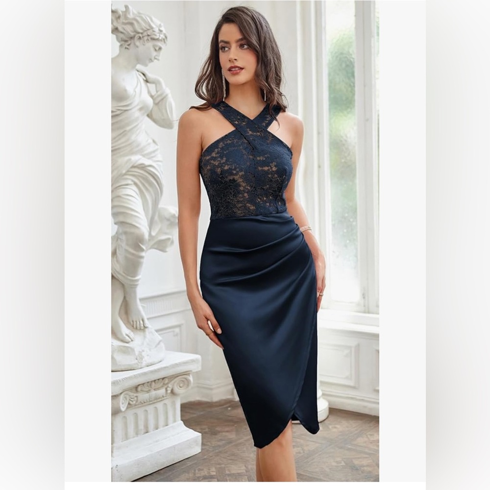 NWT: Elegant Navy Lace Halter Dress
Grace Karin